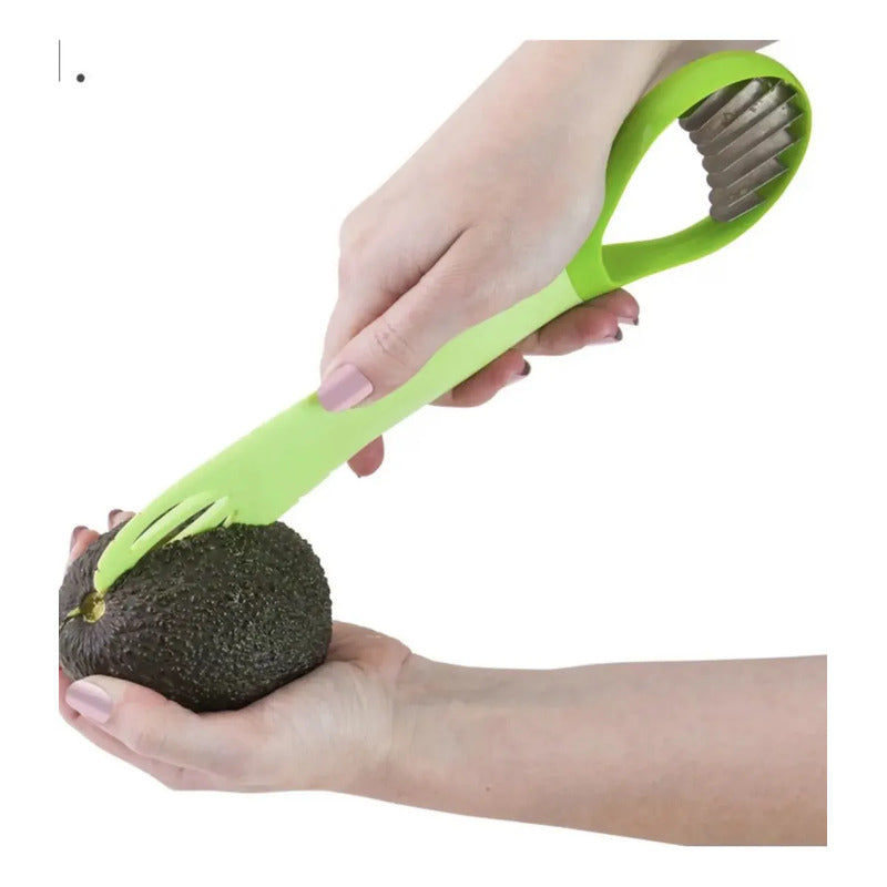 Utensilio Para Aguacate, Corta, Extrae Hueso Y Rebana Verde Lima