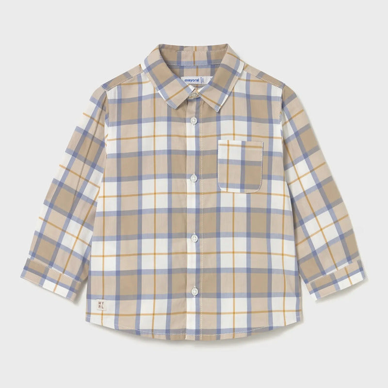 Camisa Casual Para Niño Mod.2109 Marca Mayoral® Cereal Geométrico 3 Años