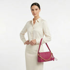 Bolso Crossbody Para Mujer Mod. Ji 2896 Marca Jaime Ibiza® Rosa Chicle Lisa Níquel