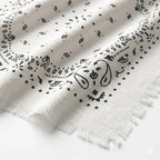 Chalina Chal Elegante Suave Para Mujer 130x130cm Blanco Blanco Figuras Unitalla