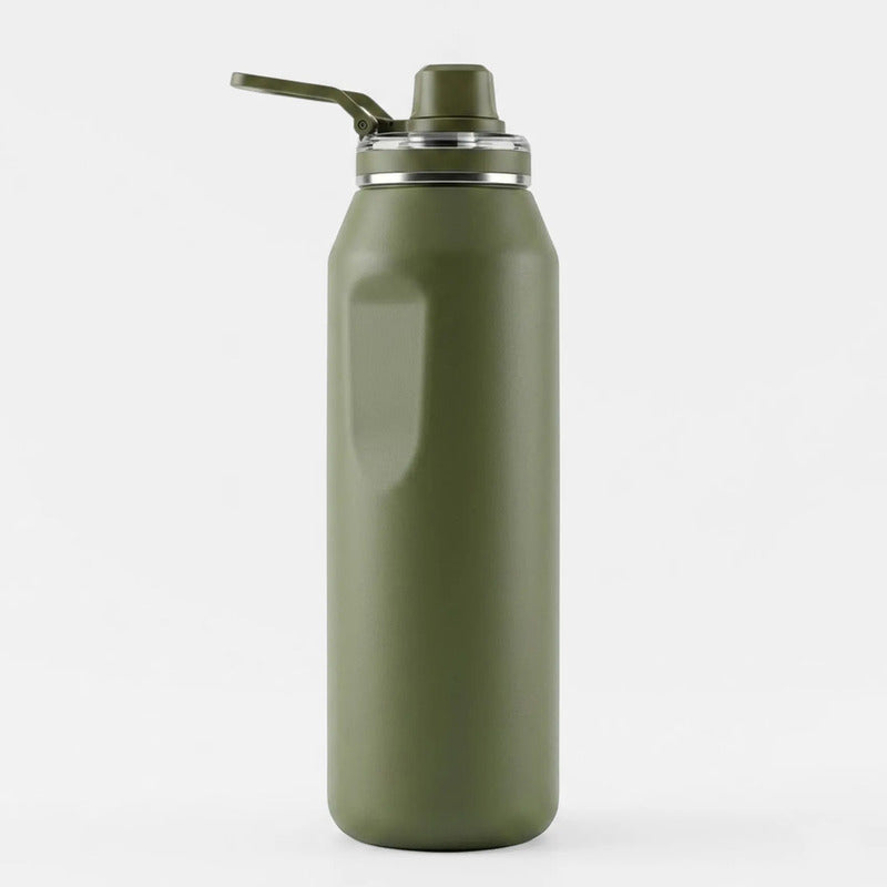 Termo De Acero Inoxidable Insulado 1 Litro Marca Nuvó® Verde Musgo