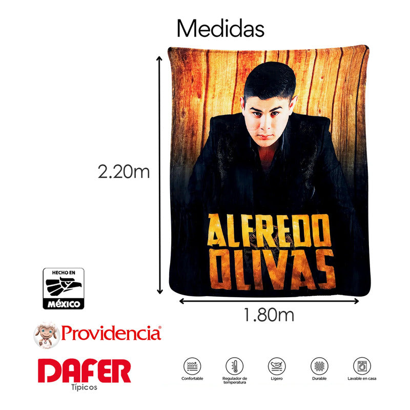 Cobertor Serenity Matrimonial Diseños Artistas Providencia® Alfredito Olivas 900 G Multicolor