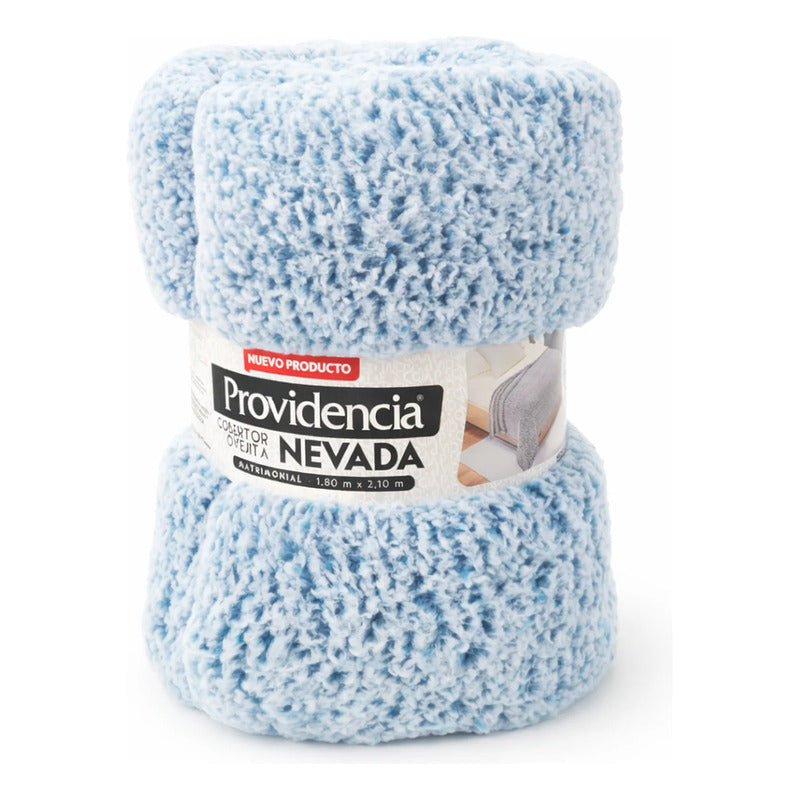 Cobertor Ovejita Ligero Matrimonial 1.80x2.10m Providencia® Multicolor 400 G Nevado Azul