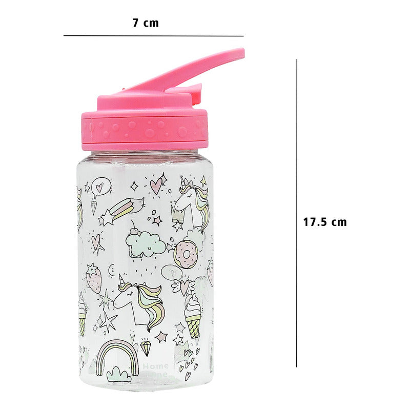 Botella De Agua 450 Ml Para Niños Diseños Divertidos