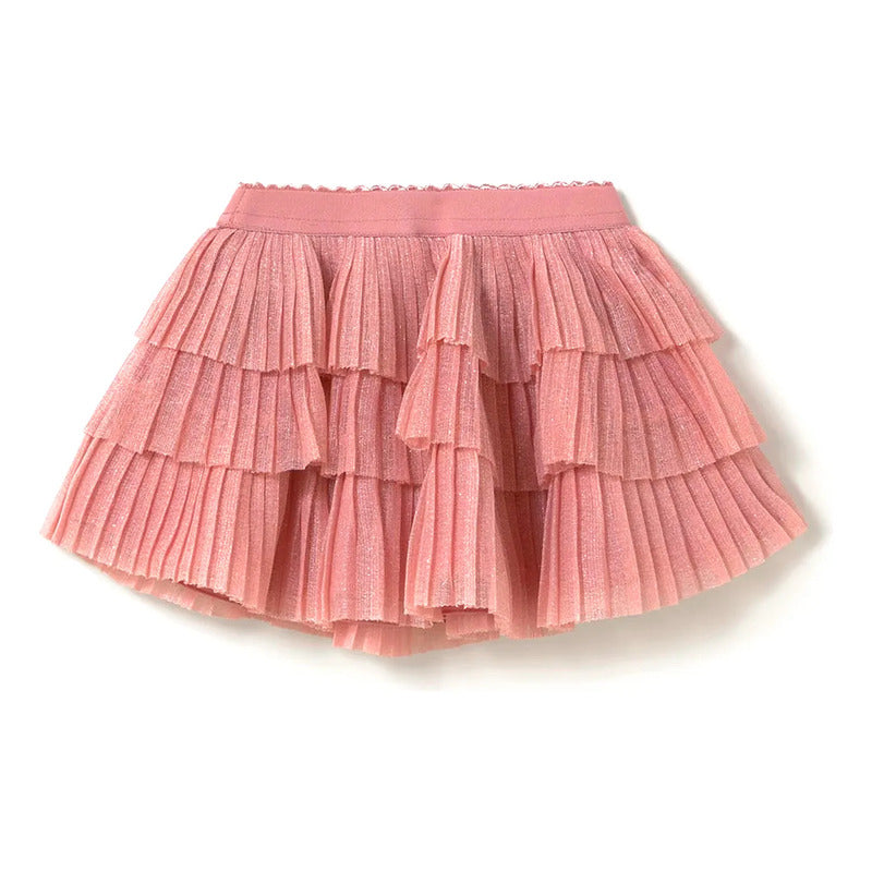 Falda Tul Plisado Para Bebé Mod.1901 Marca Mayoral® Rosa Brillos 6 Meses