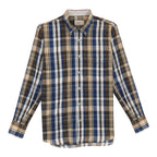 Camisa Manga Larga Para Hombre Mod.71078 Marca Jause® Chocolate Geométrico Ch