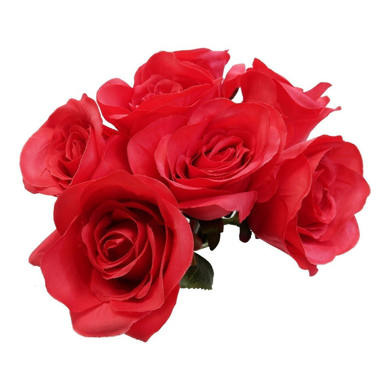 Ramo De Rosas Artificiales 37 Cm Decoración
