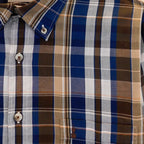 Camisa Manga Larga Para Hombre Mod.71078 Marca Jause® Chocolate Geométrico Ch