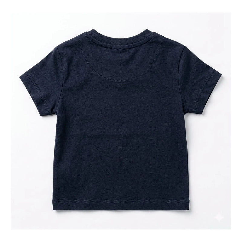 Playera Casual Para Bebé Mod.1005 Marca Mayoral® Azul Oscuro Postal 9 Meses Lisa