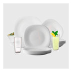 Vajilla Bormioli® Rocco Parma Vidrio Opal 16pz Blanco Portapalillos