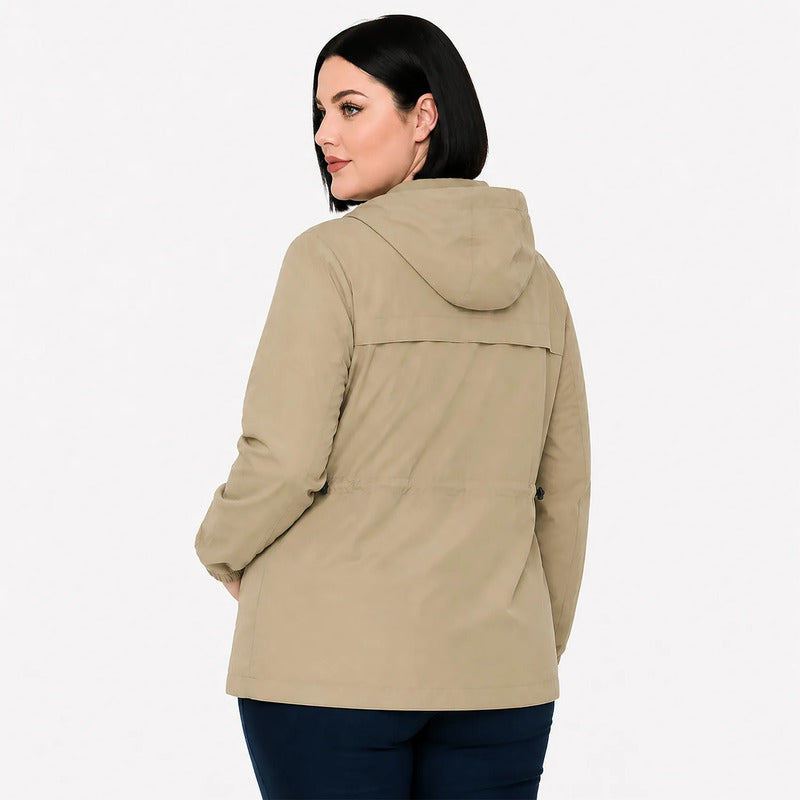 Chamarra Plus Size Para Mujer Dw90-pol9048xl Greenlander® Marrón Claro 2x Lisa