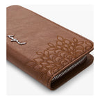 Cartera Mediana Con Bordado 26sayp2 Marca Desigual® Marrón Floreado