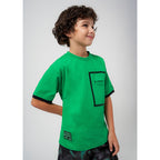 Playera Oversize Fit Para Niño Mod.6046 Marca Mayoral Clorofila Líneas 18 Años Lisa