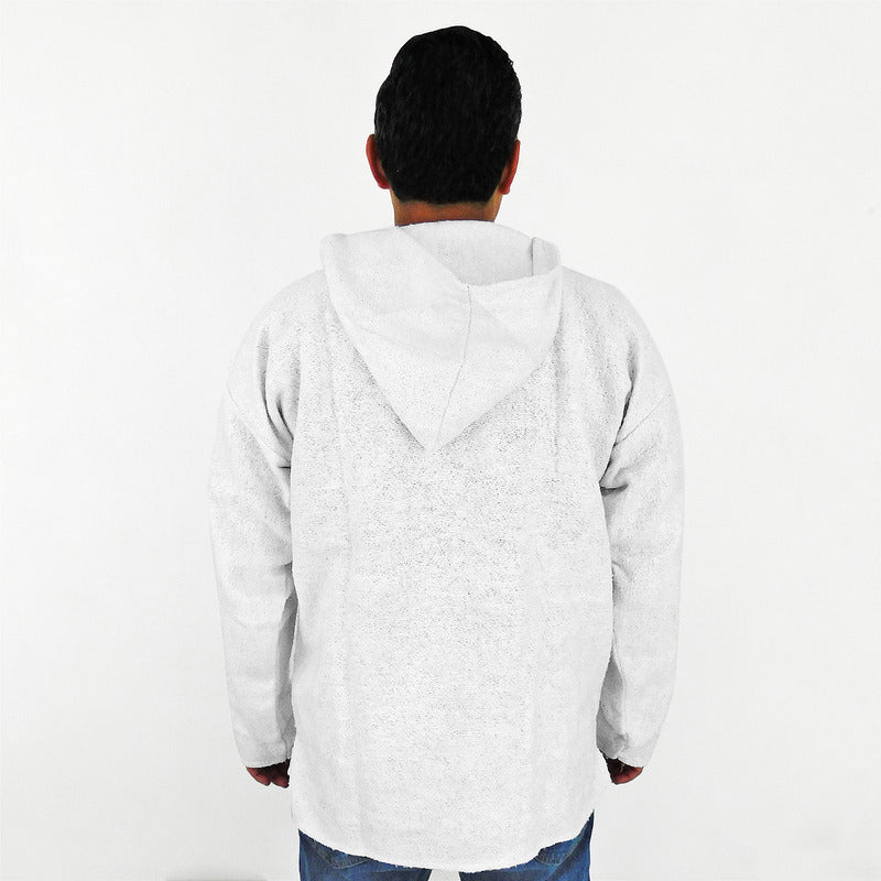 Suéter Poncho Canguro Artesanal Hoodie Acrilico Colores