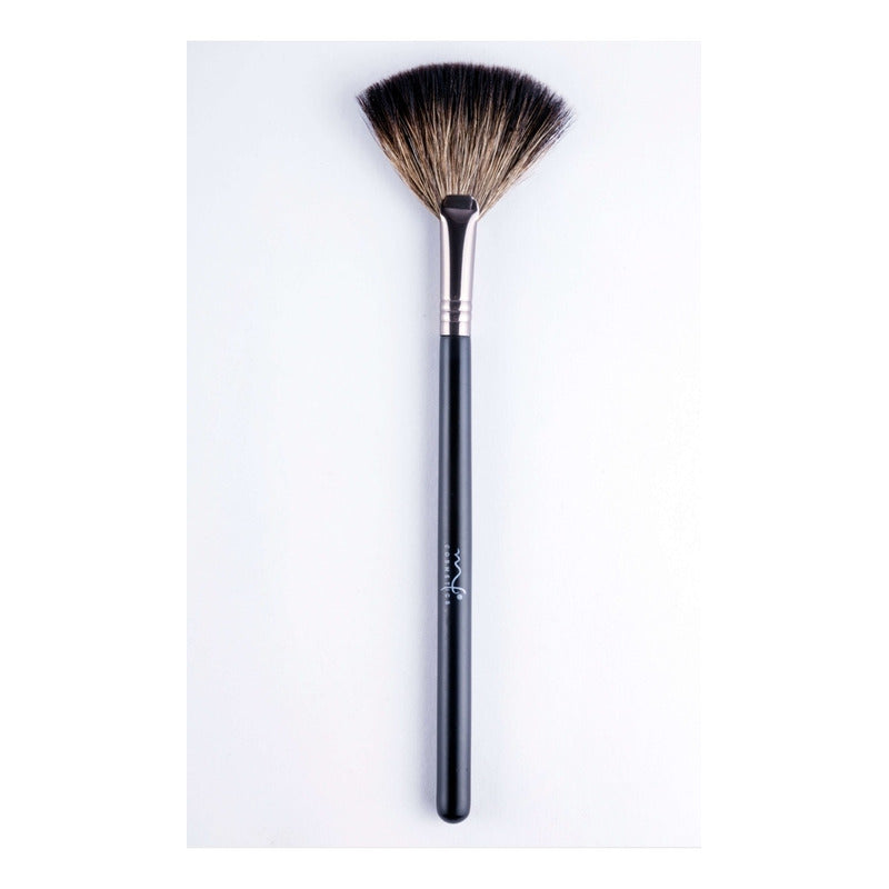 Brocha Abanico Marifer Yx1268 Maquillaje Profesional Negro Estuche