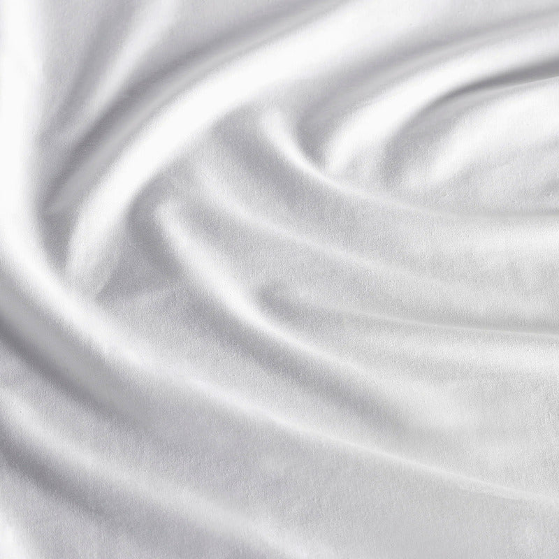 Juego De Sábanas King Size Mod. Cabos 100% Algodon Vianney® Blanco Liso
