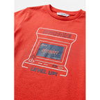 Playera Casual Para Niño Mod.3063 Marca Mayoral® Rojo Arcade 5 Años Lisa