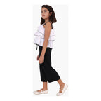 Pantalón Cropped Con Lazada De Punto Roma Mod.6577 Mayoral® Negro Liso 14