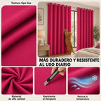 Set De Cortinas Blackout 2pz 1.37 X 2.13mts Luna® Fiusha