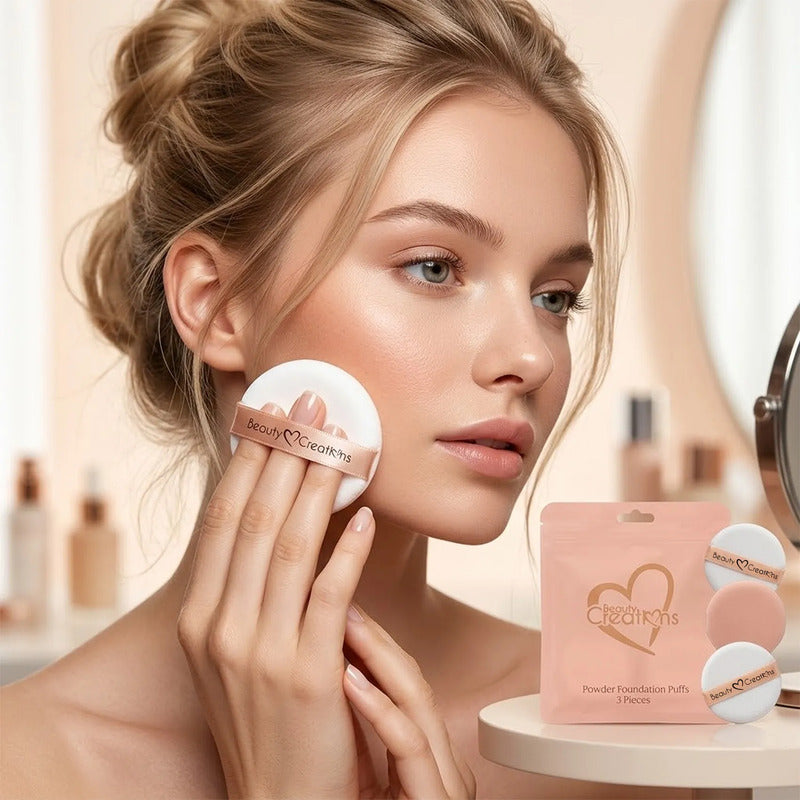 Set De 3 Esponjas Powder Foundations Marca Beauty Creations® Multiplicar Mediana
