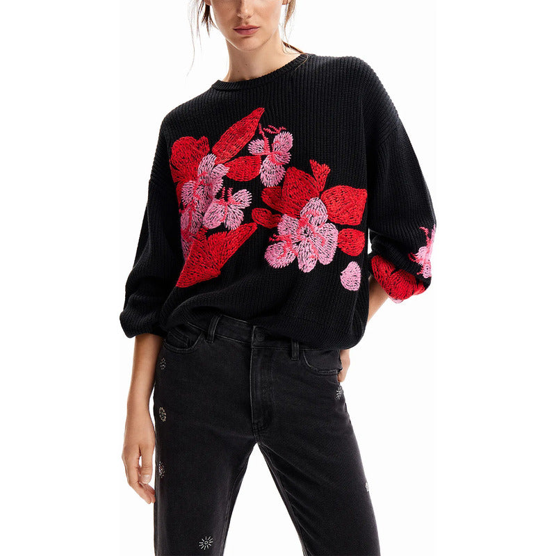 Suéter Casual Para Mujer Estampado Original Marca Desigual® Multicolor 23wwjf32