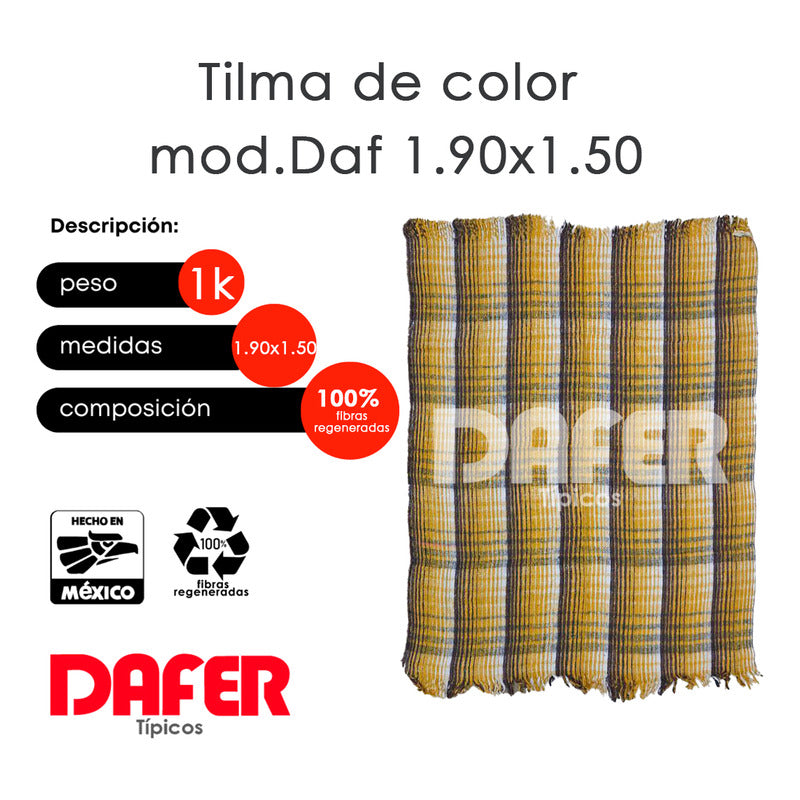 Cobija Mexicana Tilma De Color Mod.daf 1.9x1.50m Económica