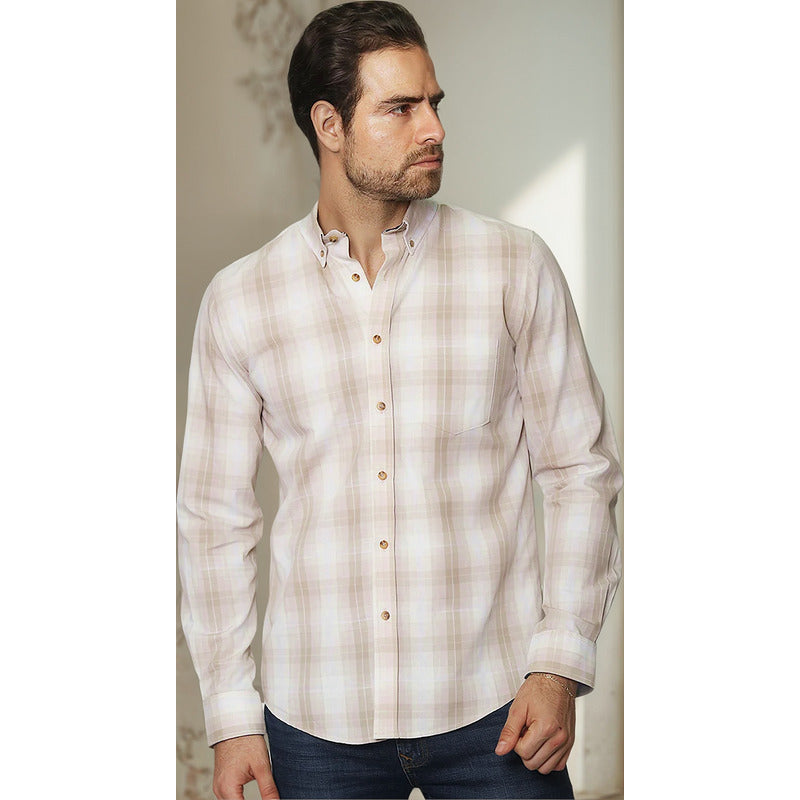Camisa Para Hombre Regular Fit Mod. B45103 Marca Bobois®