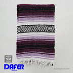 Falsa Artesanal 1.90m X 1.20m Cobija Multiusos Mexicana Geométrico 1 Kg Violeta
