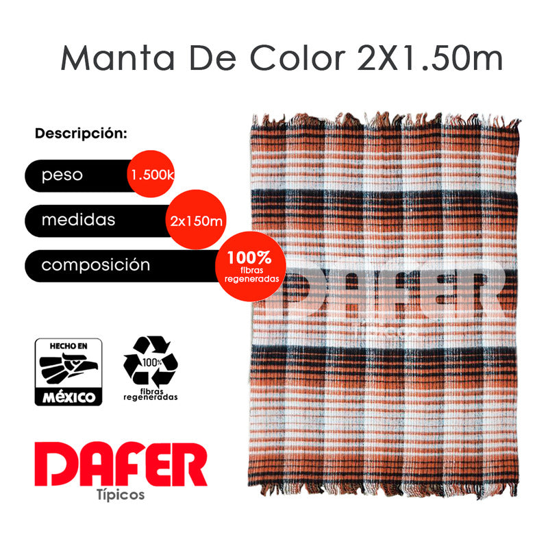 Cobija Mexicana Manta De Color 2x1.50m Económica