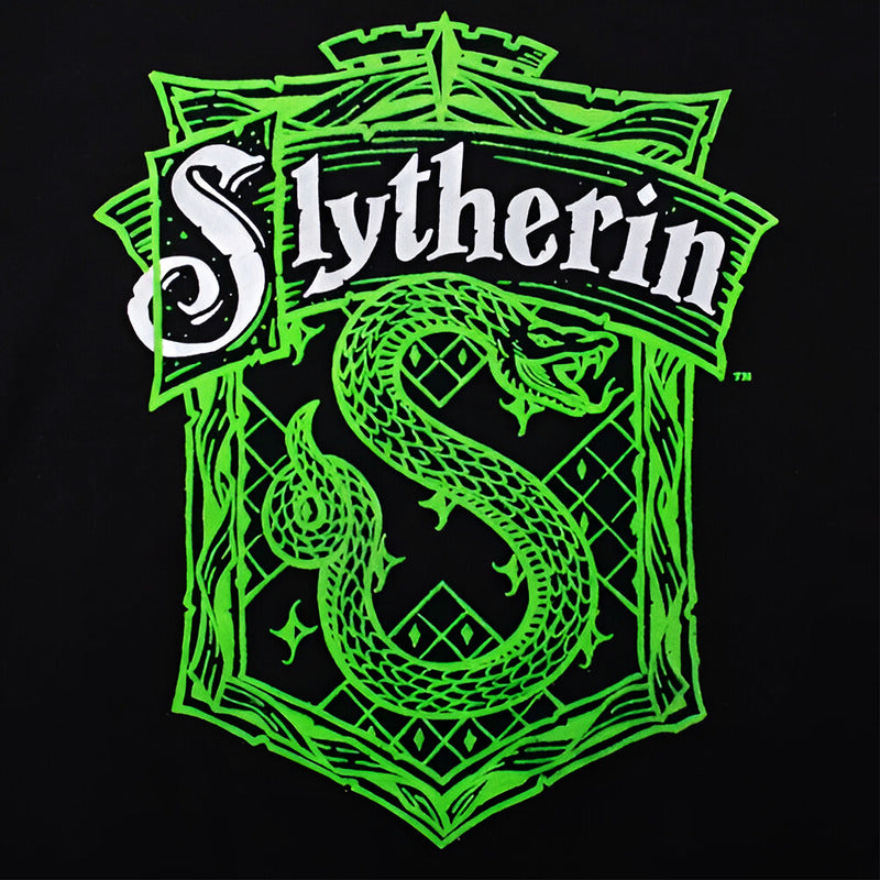 Playera De Hombre Con Estampado De Películas American Level® Negro Slytherin G Lisa