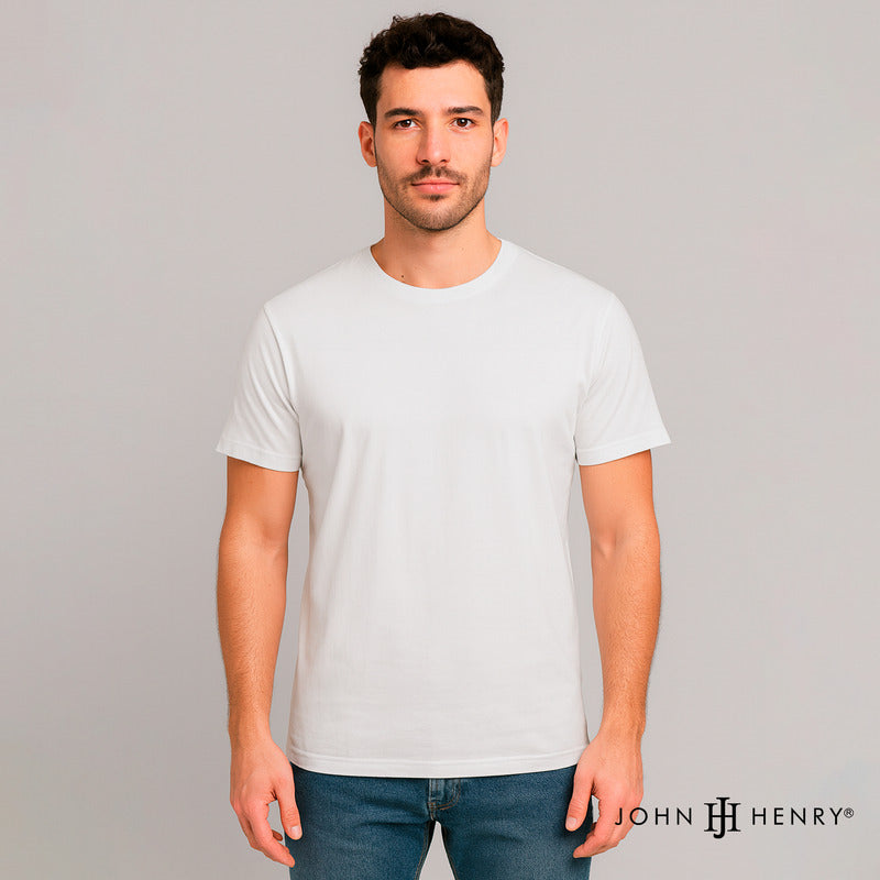 Set De 3 Playeras Algodón Cuello Redondo Mod. Cr John Henry®