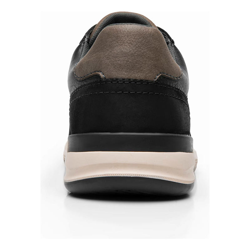 Tenis Casual Para Hombre Mod.419801 Marca Flexi® Negro Lisa 27 Mx