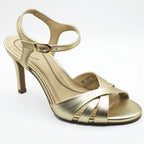 Zapatilla Elegante Tacón 8cm Para Dama 140502 Marca Flexi® Dorado 26 Mx