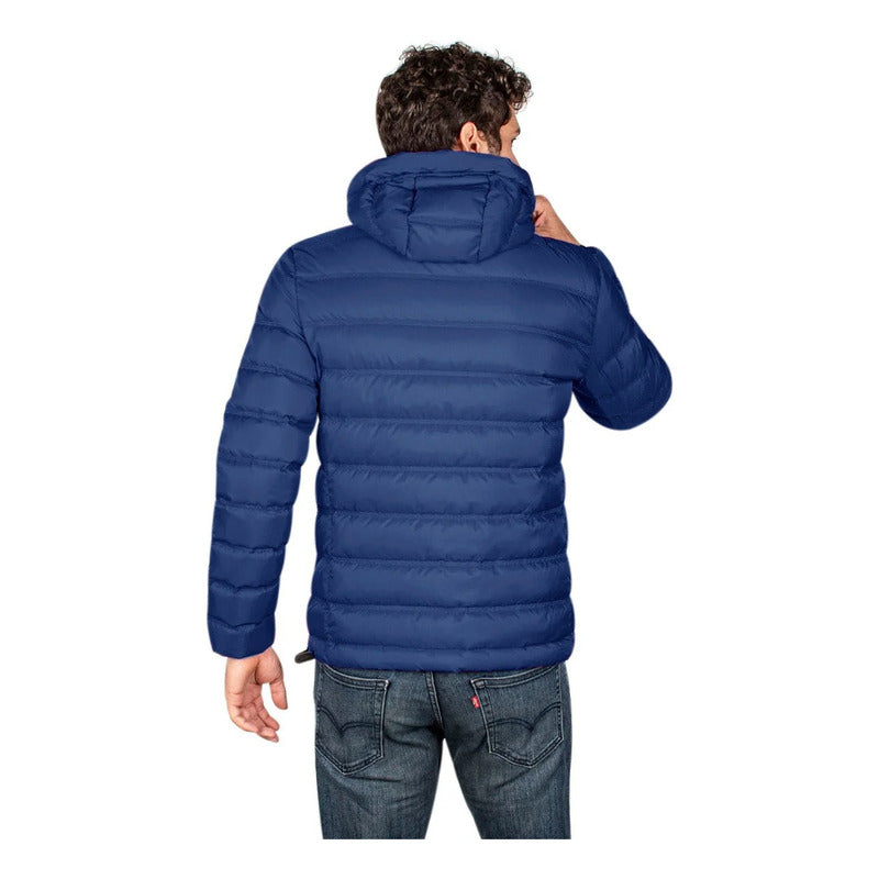 Chamarra De Pluma Acolchada Mod. Cw83-pol8759 Greenlander® Azul G Capitonado