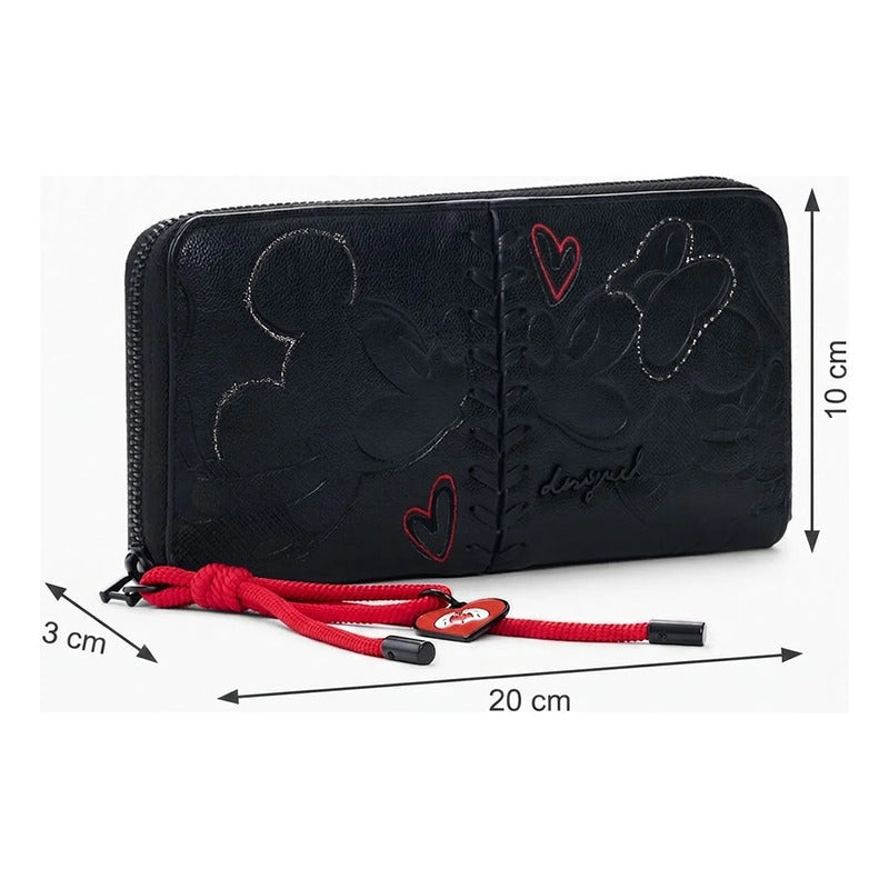 Cartera Grande Mickey Mouse 26sayp17/2000 Marca Desigual® Negro Mickey Mouse
