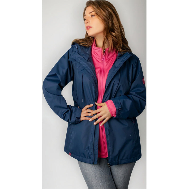 Chamarra Rompeviento 2 En 1 Mod.dw86-pol8159 Greenlander® Azul M Lisa