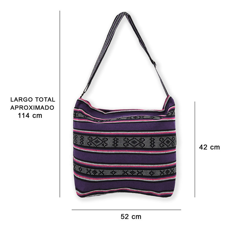 Bolsa Artesanal De Playa Tipo Tote Para Mujer 52x42cm
