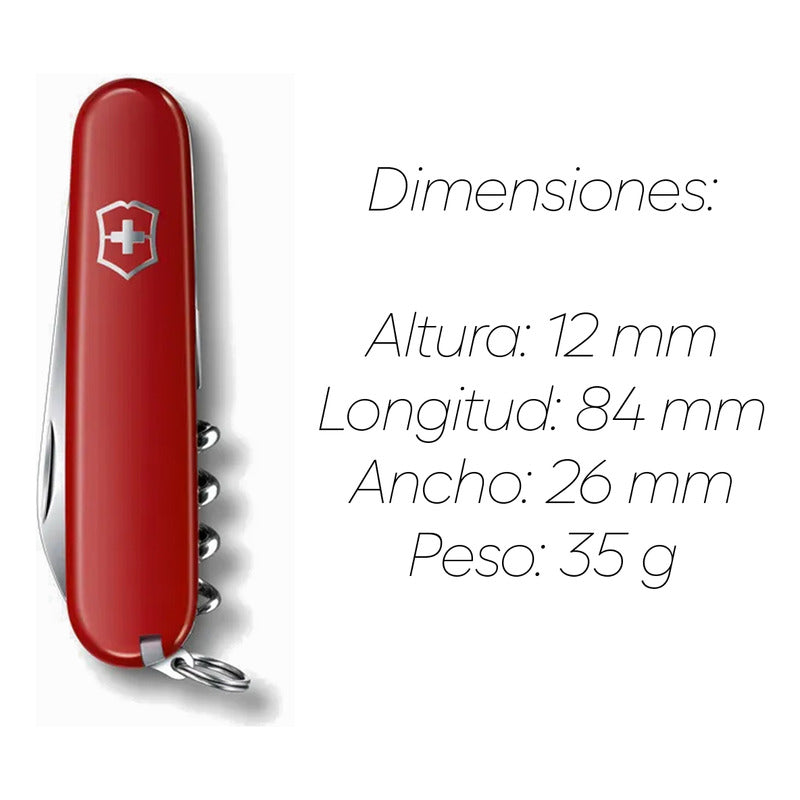 Navaja De Bolsillo Modelo Waiter0.3303 Marca Victorinox Rojo