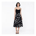 Falda Midi Para Mujer Mod. 4138pd Marca Exotica® Negro Lunares M