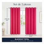 Set De Cortinas Blackout 2pz 1.37 X 2.13mts Luna® Fiusha
