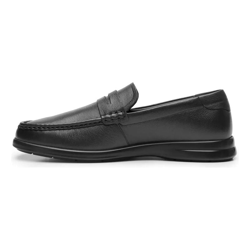 Zapato Mocasín Para Hombre Plantilla Anatómica 423003 Flexi® Negro Lisa 26,5 Mx