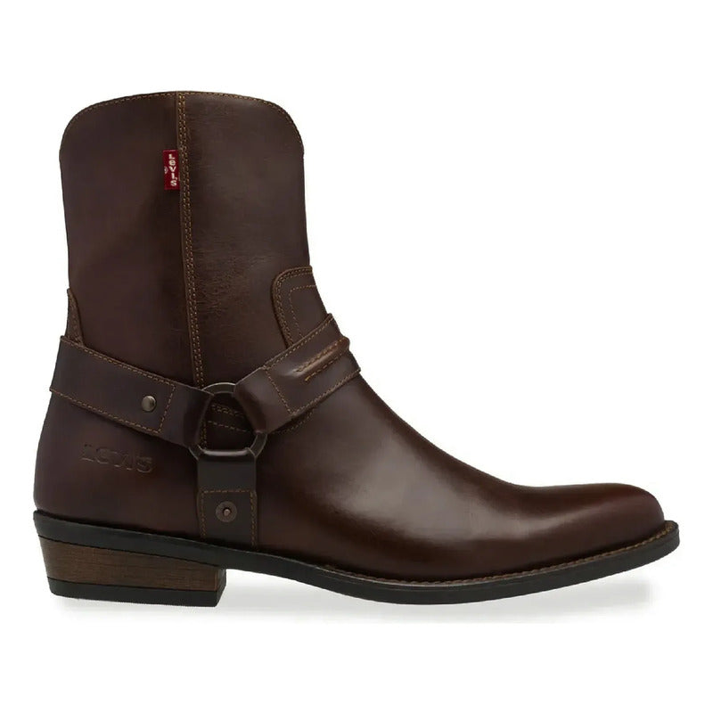 Botín Tipo Vaquero Para Hombre Mod. L2126562 Marca Levi's® Cafe Liso 26,5 Mx