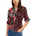 Camisa Fruncido Delantero Para Mujer 24swcw15/3000 Desigual® Multicolor Floreado M