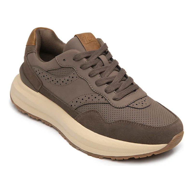 Tenis Chunky Casual Para Hombre Mod.420903 Marca Flexi®