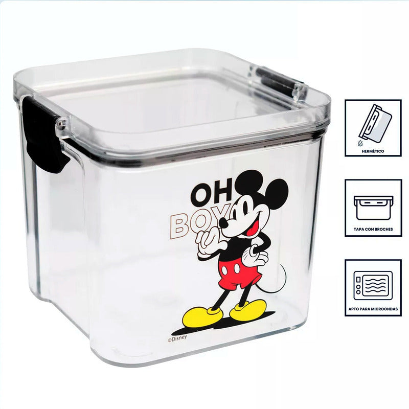 Recipiente Contenedor Hermetico Set 4pz Diseños Animados Multicolor