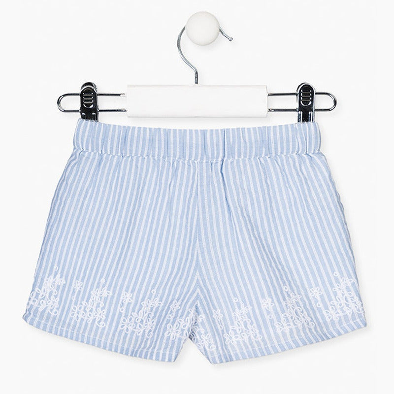 Short Con Flores Bordadas Para Bebe Mod.018-9002al Losan®