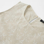 Conjunto Para Mujer Pantalon+blusa Mod.4394ec Marca Exotica® Beige Floreado Ch