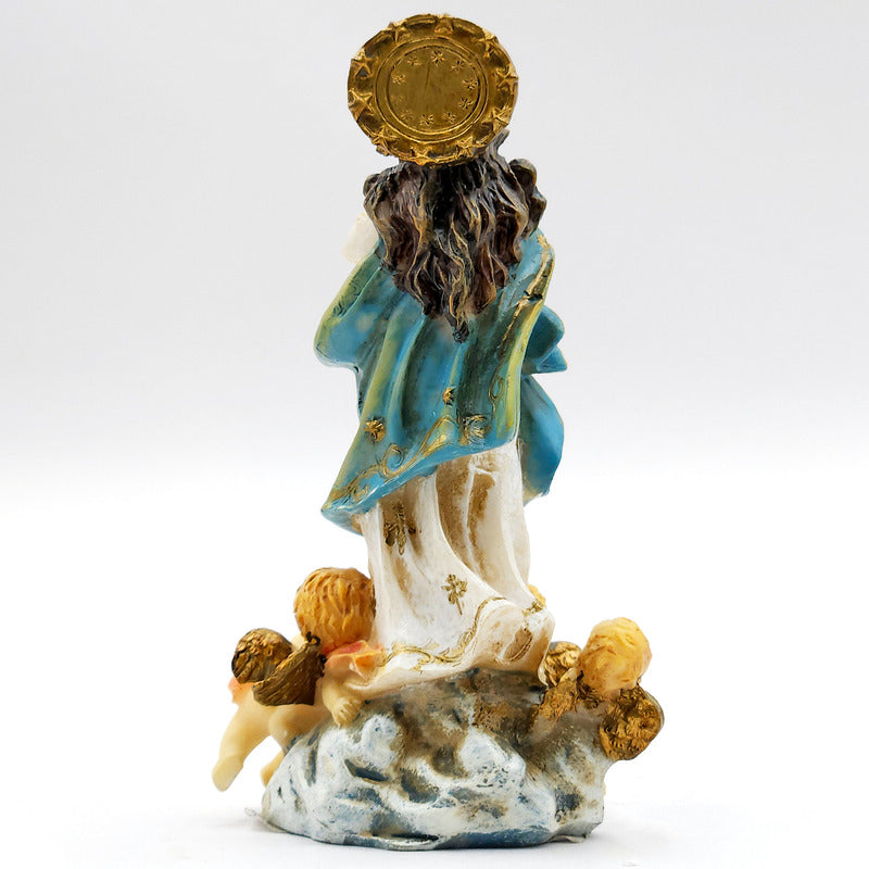 Imagen Religiosa De Resina La Inmaculada 10cm Multicolor