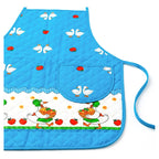 Mandil Delantal Ajustable Multiusos Repelente 65x50cm Celeste Patos
