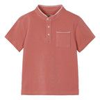 Playera Cuello Mao De Niño Mod.3102 Marca Mayoral® Coral Oscuro Liso 6
